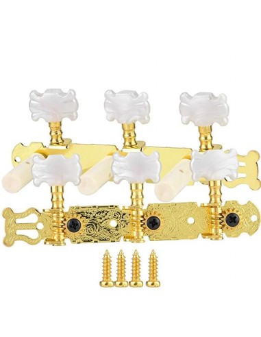 Meccaniche dorate per chitarra classica