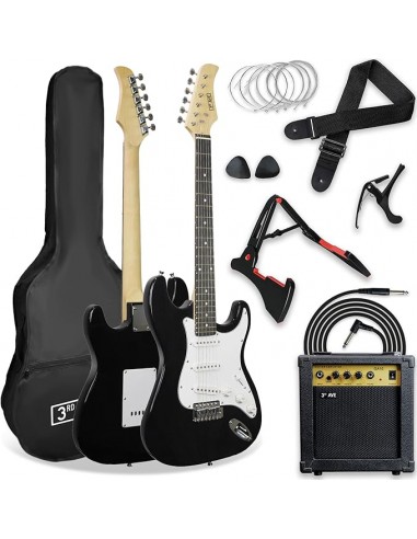Kit Chitarra elettrica nera Dam con...